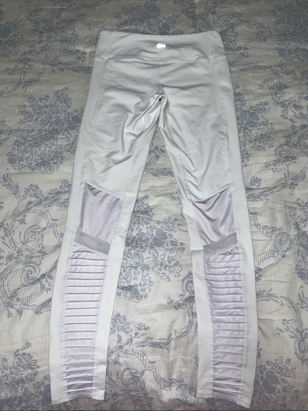 ALO Yoga White Moto Leggings
